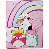 Franco Kids Bedding Super Soft Micro Raschel Throw, 46 in x 60 in, Squishmallows