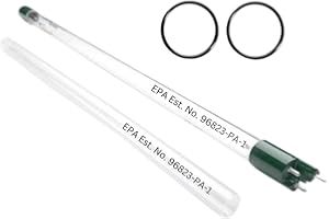 LSE Lighting S810RL & QS-810 UV Lamp and Quartz Sleeve Combo with O-Rings – 40W UV-C Replacement for S8Q-PA, SSM-37 Systems – Performance Series 254nm Bulb – Designed in USA