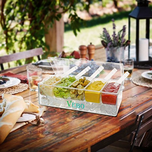 Vebo Five Compartment Condiment set