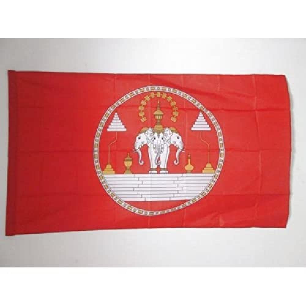 AZ FLAG - Royal Standard of Laos 1945-1975 Flag - 3x5 Ft - Laotian Kingdom Banner with Sleeve - 100% Polyester - Fade Resistant - Vivid Colors - 3' x 5' Feet - 150x90 Cm