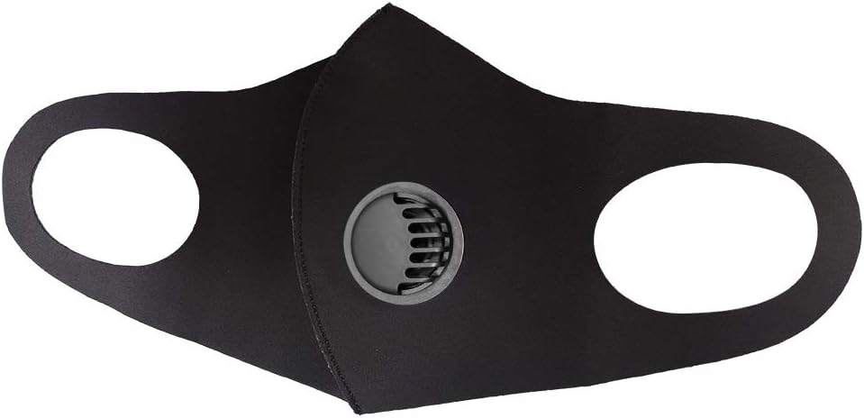 Washable Dustproof Anti Haze Protective Mouth Face Cover with Breather Clique Black