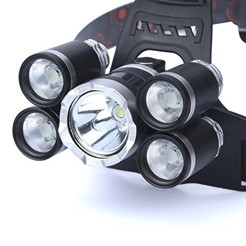 Kshion 35000LM 5x CREE XM-L T6 LED Headlamp Headlight Flashlight Head Light Lamp 18650
