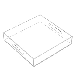 KEVLANG Clear Sturdy Acrylic Serving Tray with