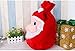 ZJchao Santa's Gift Sack Bags, 1Pc Cute 3D Santa Claus Face Red Velvet Fabric Bags for Wrapping Candys Toys