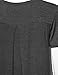 Made by Johnny MBJ WT1057 Womens V Neck Short Sleeve Pleats Tunic Top XL Heather_Charcoal