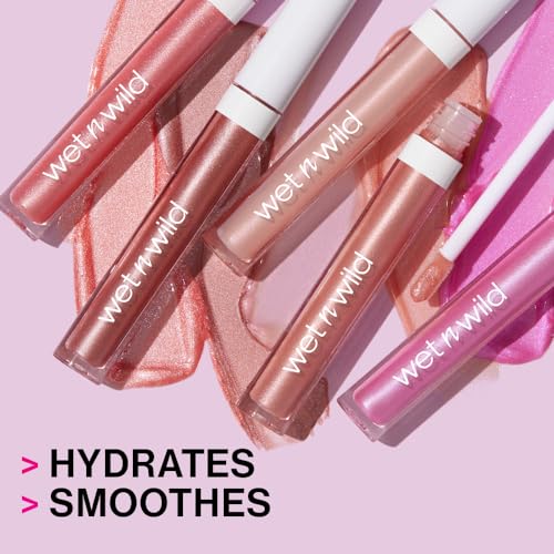 WET N WILD MEGASLICKS LIP GLOSS, ULTRA-GLOSSY, VITAMIN-E ENRICHED, ULTRA-GLOSS HIGH SHINE MOISTURIZING, CRUELTY-FREE & VEGAN – LOWKEY PINK