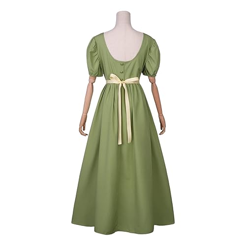 HEQU Regency Dresses for Women, Vintage Regency Dress with Satin Sash Ruffle Empire Waist Dress Gown (L, Oliver) in Dubai - UAE | Whizz Costumes HEQU Regency Dresses for Women, Vintage Regency Dress with Satin Sash Ruffle Empire Waist Dress Gown (L, Oliver) in Dubai - UAE | Whizz Costumes