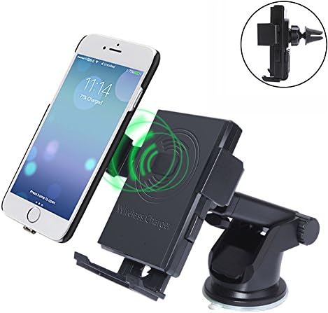 Lwter Qi Wireless Charger Car Mount Charging Pad for Samsung/iPhone/Smartphone