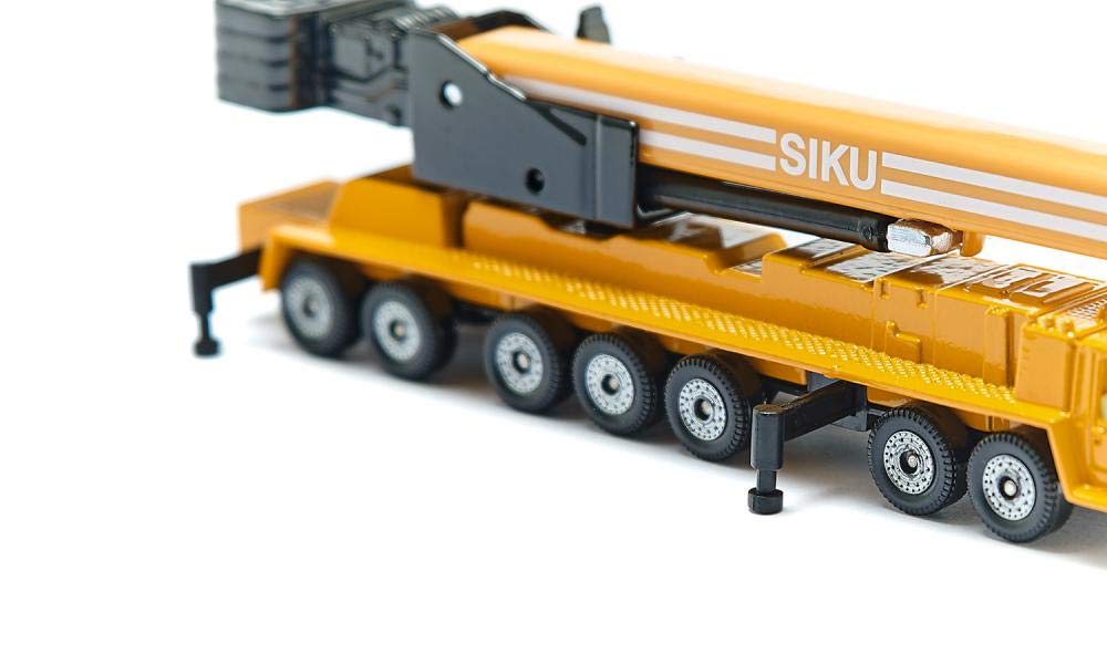 siku 1623, Mega Lifter, Metall/Kunststoff, Gelb, Teleskopierbarer Kranarm, Ausziehbare Stützen 7