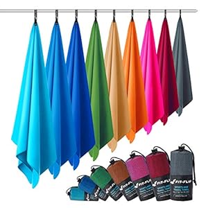 Microvezel handdoeken in ALLE afmetingen/12 kleuren – ultralicht, compact, & sneldrogend – Microvezel handdoek – de…
