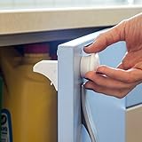 Purple Safety 4 Magnetic Baby Locks + 1 Key For Cabinets And Drawers - Baby Proof - No Screws or Drilling