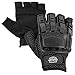 Valken Half Finger Plastic Back Gloves, Black, Medium/Large