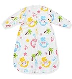 Fairy Baby Unisex Baby Detachable Cotton Sleep Bag Wearable Blanket for Spring Fall(Fit Baby Length 27.56-31.50inch,Monkey)