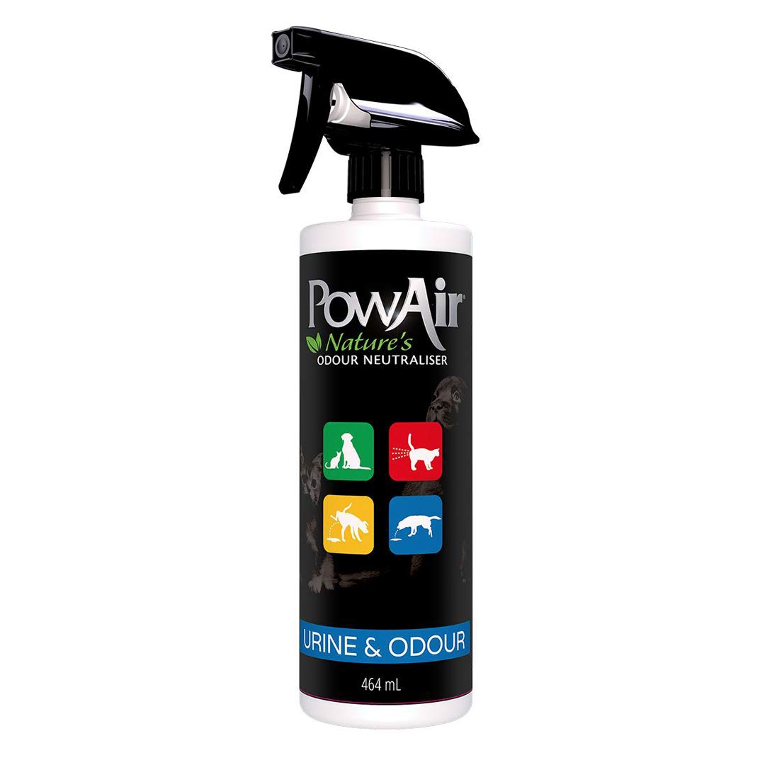 PowAir Urine and Odour Spray – Dual Action Enzymatic Formula - Eliminate Odours Including Cat and Dog Urine – 464ml
