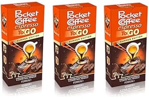 CAIYA 3 Packs of Pocket Coffee Espresso To Go 64.8 ml - Container Packs of 3 Pieces