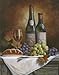 Set of 4 Classy Wine Bottles Grapes Gourmet Fruit Art Prints Posters 11x14 Inches Kitchen Cafe Home Decor Great for Framing!