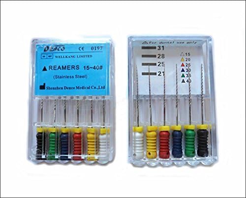 NSKR HPS 15-40. 21mm 6PC per Pack Medical Stainless Steel Reamers Stainless Steel endodontic File