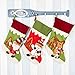 3pcs Christams Stockings Santa Claus Reindeer Snowman Christmas Ornaments Decorations Gift Bag Socks Tableware Holders Candy Pouch Bag by Leadpo