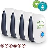 Pest Control Ultrasonic Pest Repeller Organic Repellent Products (4 Pack) for Bugs Mice Fleas Spiders Ants Rats Roaches Flies Mosquitoes Rodents Insects Electronic Plug In Blocker Home Indoor Reject