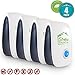 Pest Control Ultrasonic Pest Repeller Organic Repellent Products (4 Pack) for Bugs Mice Fleas Spiders Ants Rats Roaches Flies Mosquitoes Rodents Insects Electronic Plug In Blocker Home Indoor Reject