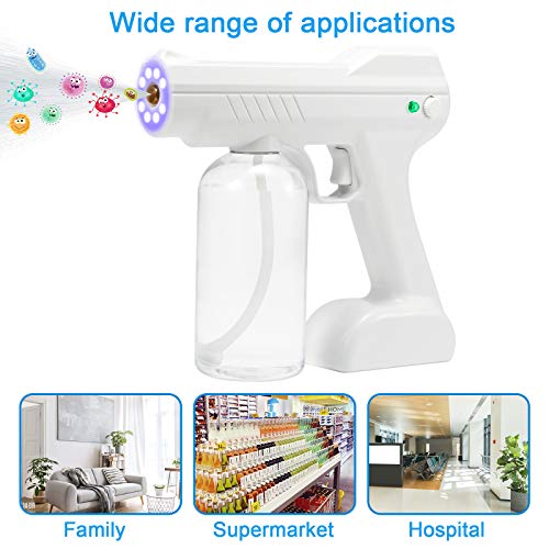 2 Pack Rechargeable Nano Spray Disinfectant Fogger - 2000mAh, 350ml Tank, Cordless Electric Mist Sprayer