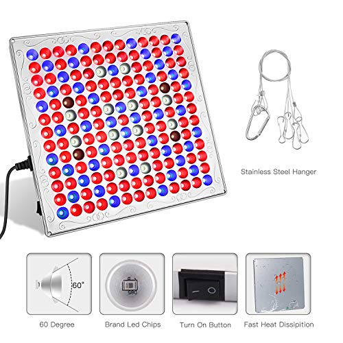 Led Grow Lights for Indoor Plants, Toplanet 75w Full Spectrum Plant Growing Light Lamp Panel with IR Bulbs Grow Lamp Kit for Hydroponic Greenhouse Plants from Seeding to Harvest - Thumbnail 5