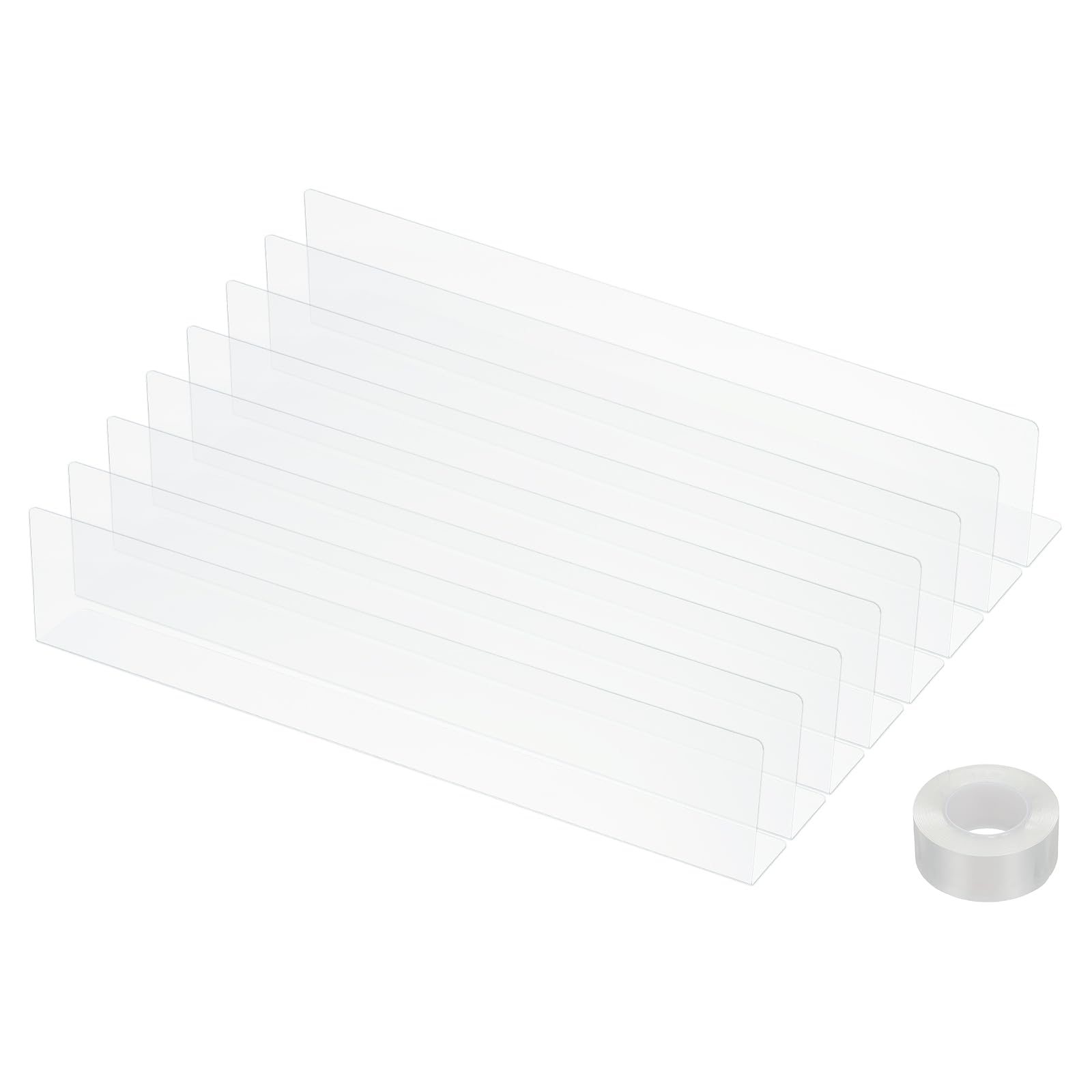 PATIKIL 8 Pack Under Couch Blocker, Acrylic Under Bed Blocker for Pets (3.15" H x 15.75" L) with Tape Clear Toys Blocker for Bed Sofa Desk Furniture