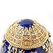 Apropos Hand-Painted Vintage Style Faberge Egg with Rich Enamel and Sparkling Rhinestones Jewelry Trinket Box (Blue)
