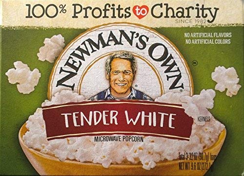 Newman's own all Natural microwave popcorn - White kernels (020662001306)