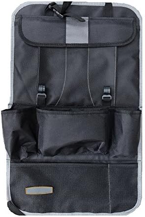 Easywin Car Backseat Organizer Double Hook Vehicle Auto Seat Back Multi-Pocket Hanging Storage Insulated Bag Package Travel Holder -- Gray