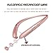 LSCHARM Bluetooth Headphones Retractable Earphones Neckband Sport Wireless Earbuds Stereo Waterproof Noise Cancelling Headsets with Mic for iPhone Samsung iPad (RoseGold)