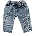 FriBabyfat Toddler Newborn Baby Boys Girls Causal Elastic Waist Destroyed Ripped Jeans Pants (0-6 Months, A)