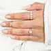 4K Rose Gold Plated Minimalist CZ Simulated Diamond Stacking Circle Disc Stackable Ring, Size 7