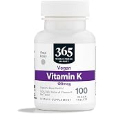 365 by Whole Foods Market, Vitamin K 120 MCG, 100 Tablets