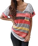 Generic Women's Casual Loose Pocket Short Sleeve Tops T Shirts Blouse