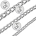 Pettom Dog Chain Leash Metal Dog Lead Training Steel Rope Heavy Duty Chew Proof Leash with Padded Handle for Medium Large Dogs (4' /2.0mm Small Chain)
