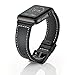 CINORS Compatible with Apple Watch Series 11 10 46mm Strap Genuine Leather Replacement Watchband with Gun Metal Hardware for Apple Watch Series 9 8 7 45mm 6 SE 5 4 44mm 3 2 1 42mm, Black