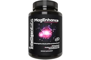MagEnhance Magtein® Magnesium Supplement Magnesium L-Threonate Complex with Magnesium Glycinate and Taurate UK Made by Intelligent Labs, 90 Capsules