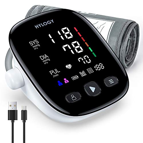 Blood Pressure Monitor, HYLOGY Large LED Display Wide Range Cuff 2User