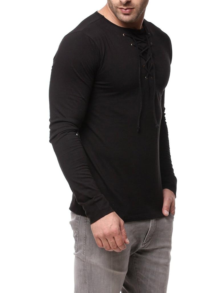 gritstones black full sleeve round neck t shirt gsfstsht1282blk