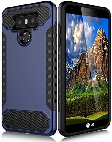 LG G6 Case, LG G6 Plus Case AMENQ [Non Slip] Slim Fit Hybrid Dual Layer Soft TPU Silicone + Hard PC Full-Body Shock-Absorption Bumper Armor Phone Case Cover for LG G6 / G6 Plus 2017 (Navy Blue) …