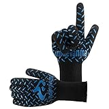 Simdevanma Oven Gloves Heat Resistant Cooking Mitts-BBQ Grilling Big Green Egg- Fireplace Accessories And Welding,Cut Resistant And Forearm Protection With High Performance Heat Resistance,XL(blue)