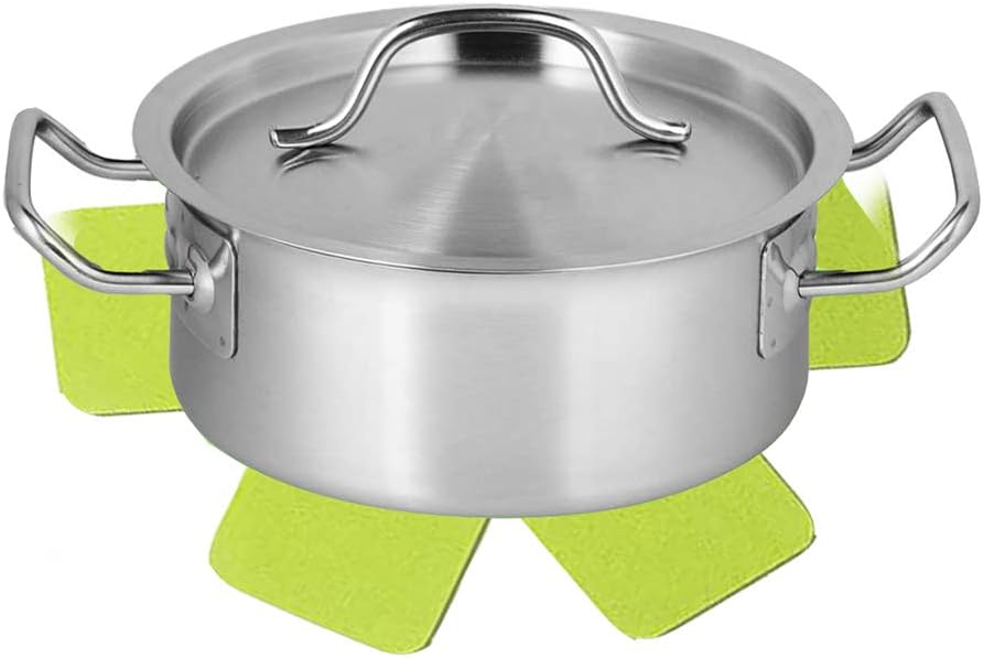 Pot and Pan Protectors, Set of 16 and 4 Different Sizes, Green Flower Pot Separation pad/Stacked pots and Pans pad/Pot partition Protection pad, Used to Protect and Separate pots and Pans - Image 4