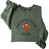 DIOMMELL Christmas Cookie Tester Baker Sweatshirt Gingerbread Christmas Couples Matching Sweatshirt