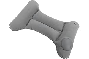 ciciglow Portable Self Inflating Lumbar Back Support Pillow for Airplane Car Office, Inflatable Travel Waist Pillow for Men W