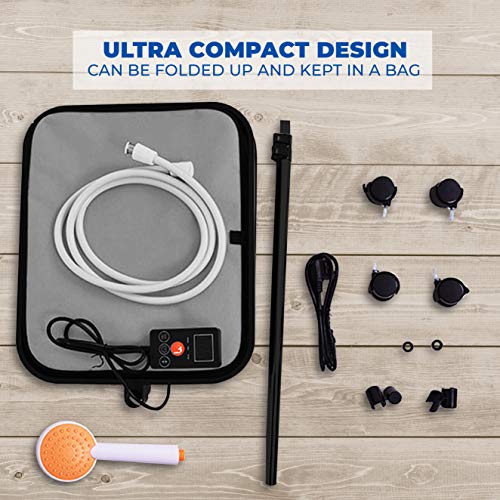 Petra Heated Outdoor Shower Portable 15.8 Gallons Electric Instant Outside Shower with Digital
