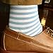 Sock Habit Mens Colorful Patterned Dress Socks Stars Striped 2 Pair Blue Grey White