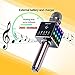 Portable Wireless Karaoke Microphone with LED Light, Mini Handheld Cellphone Karaoke Player Built-in Bluetooth Speaker, H8 Karaoke MIC Machine for Home KTV By IMMOSO (Black)