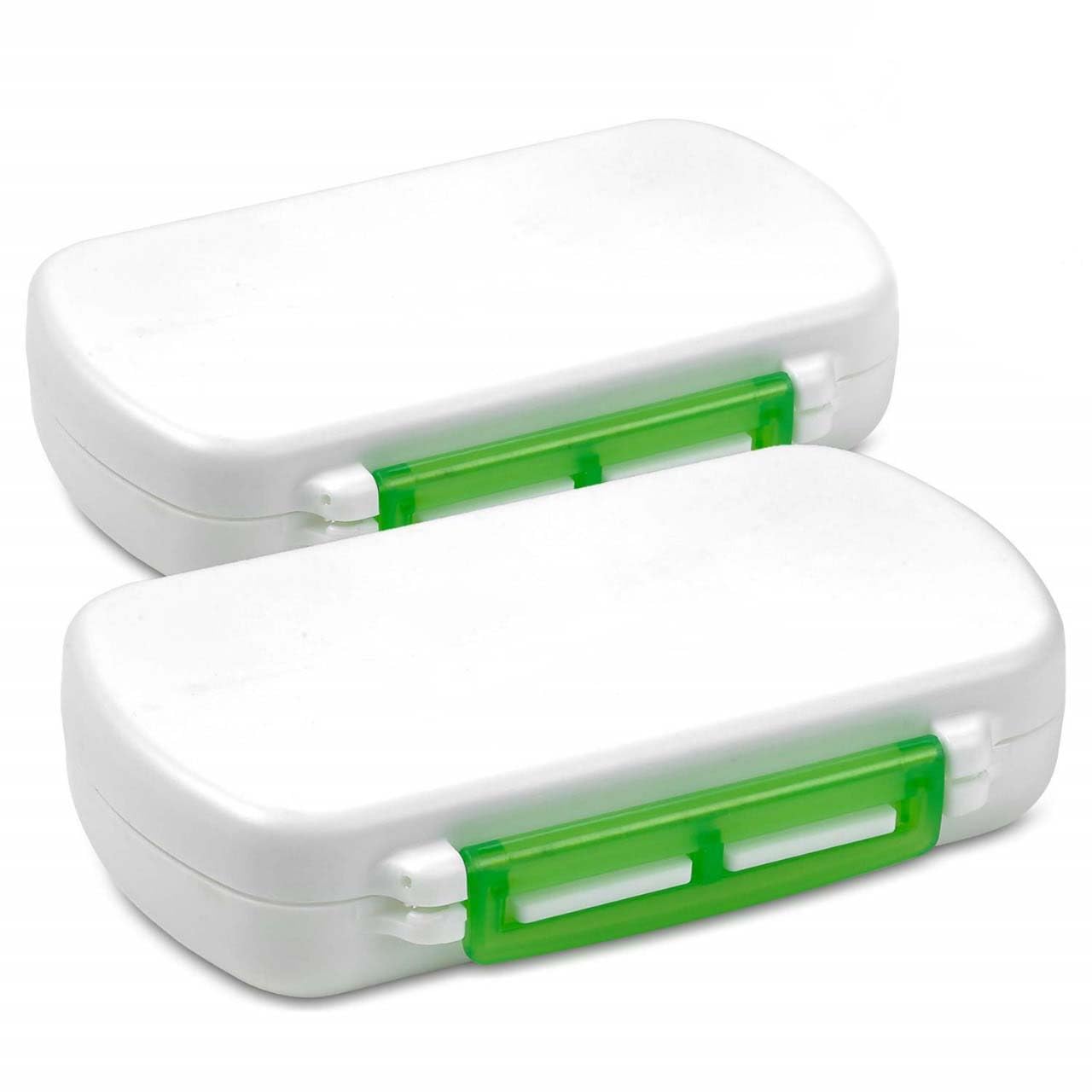 Pill Boxes- Pack of 2 Waterproof Medicine Pill Holder Cases, BPA-Free Daily Tablet Holder Storage Organizer Dispenser for Medications, Supplements, Vitamins, Ideal for Travel by MEDca