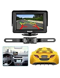 Kit de monitor de la cámara de respaldo para el automóvil, matrícula universal, reversa, impermeable, visión nocturna, retrovisor, HD, cámara de marcha atrás, monitor LCD retrovisor de 4.3 pulgadas